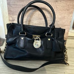 Black leather Michael Kors